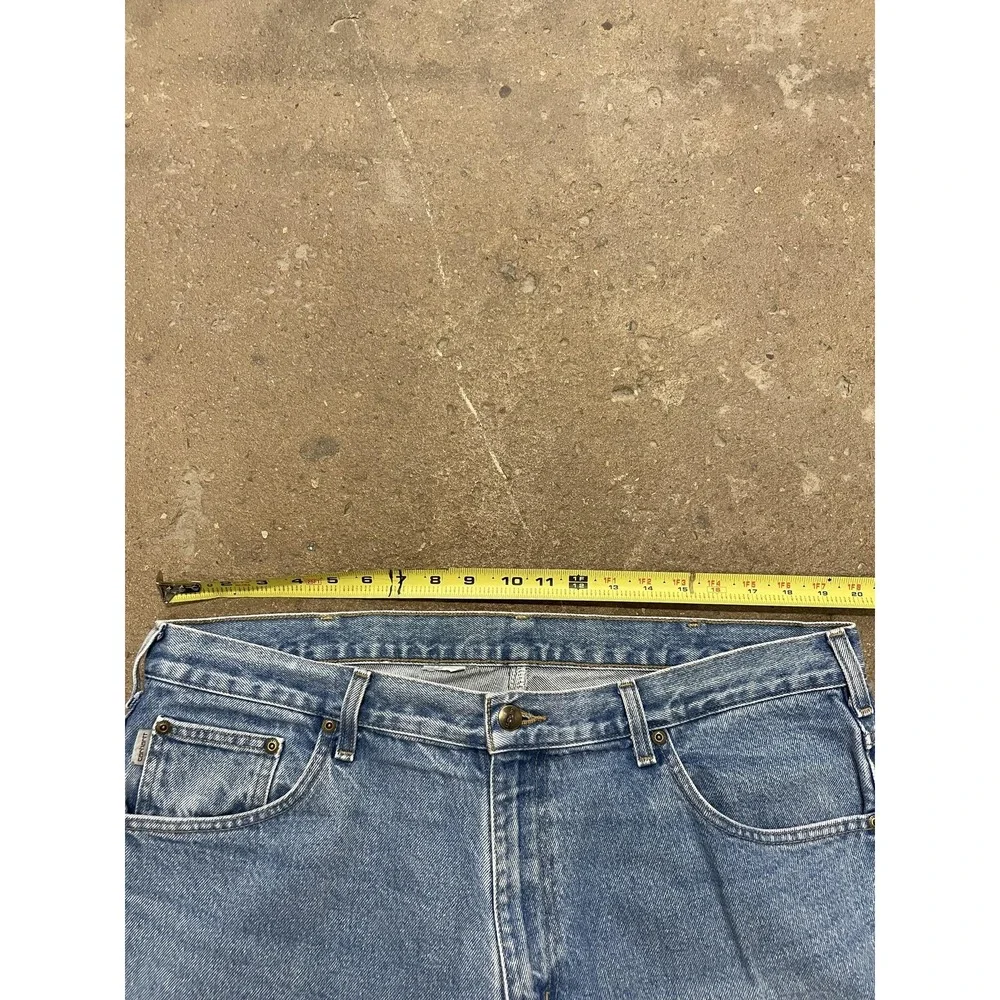 Carhartt‎ Jeans Mens Light Blue Denim Relaxed Straight Leg 5-Pocket Zip Fly Work